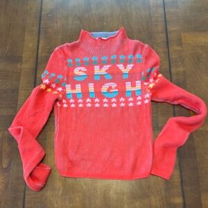 BDG Sky High Red Cowl Neck Sweater S/P